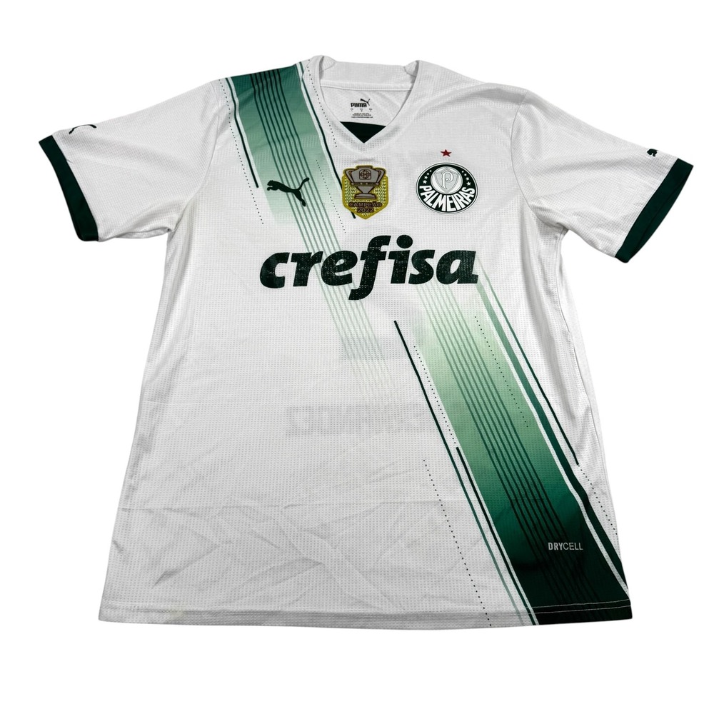 Palmeiras Jersey Mens Large White Soccer Puma Crefisa DryCELL FC Hernandez 2